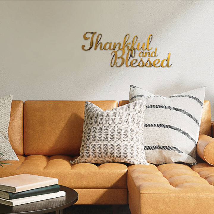 Thankful and Blessed Hand Painted Wall Decor