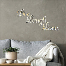 Load image into Gallery viewer, white and gold hand painted wall word art
