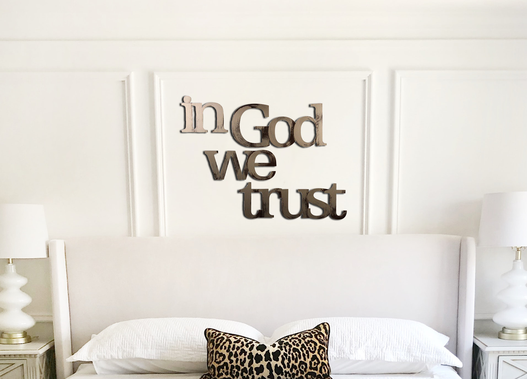in god we trust wall decor
