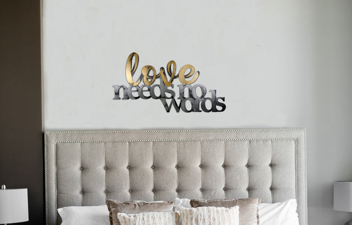 love needs no words wall decor